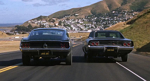 1968 Ford Mustang GT Fastback and 1968 Dodge Charger R/T in Bullitt